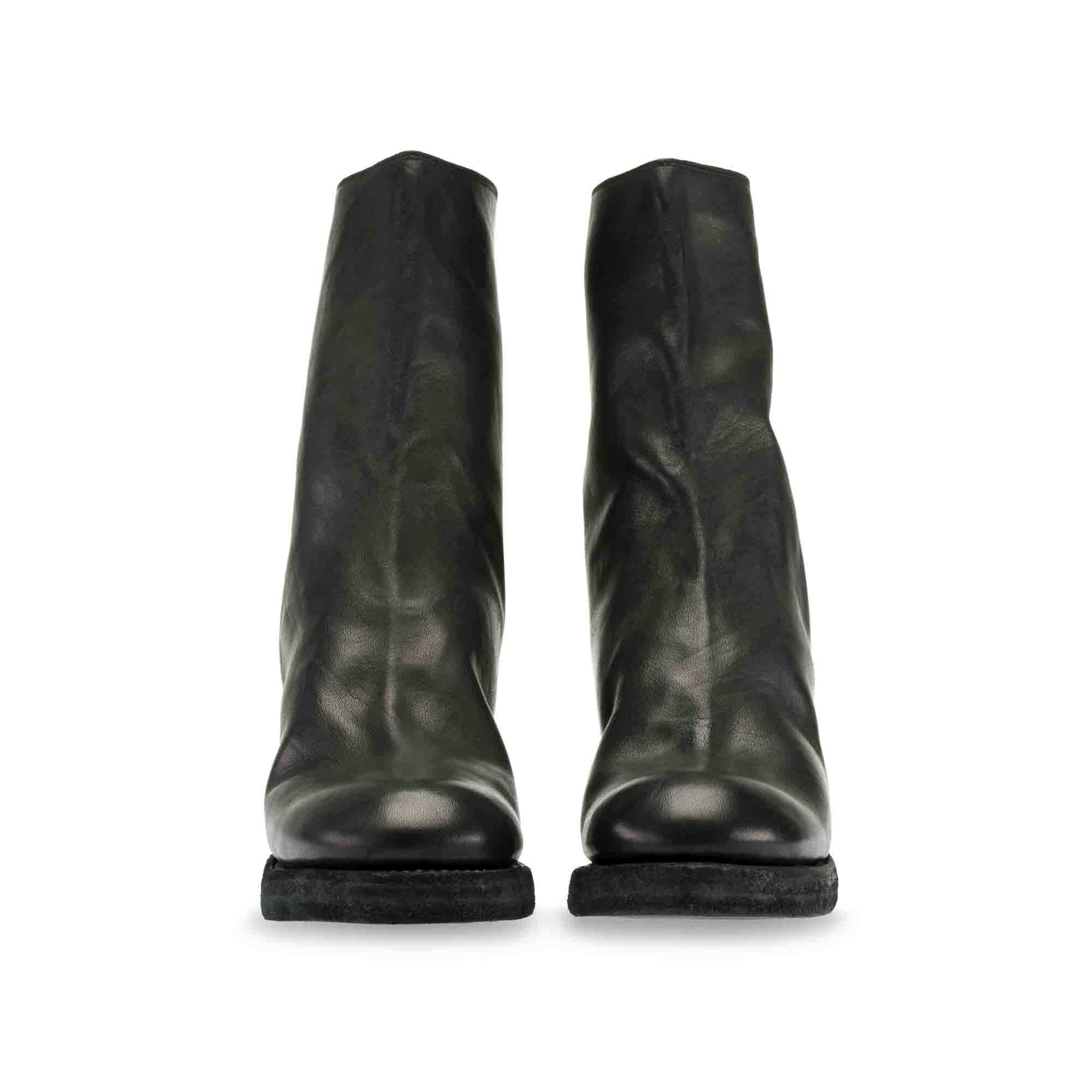 BACK ZIP MID BOOTS, METAL HEEL – GUIDI