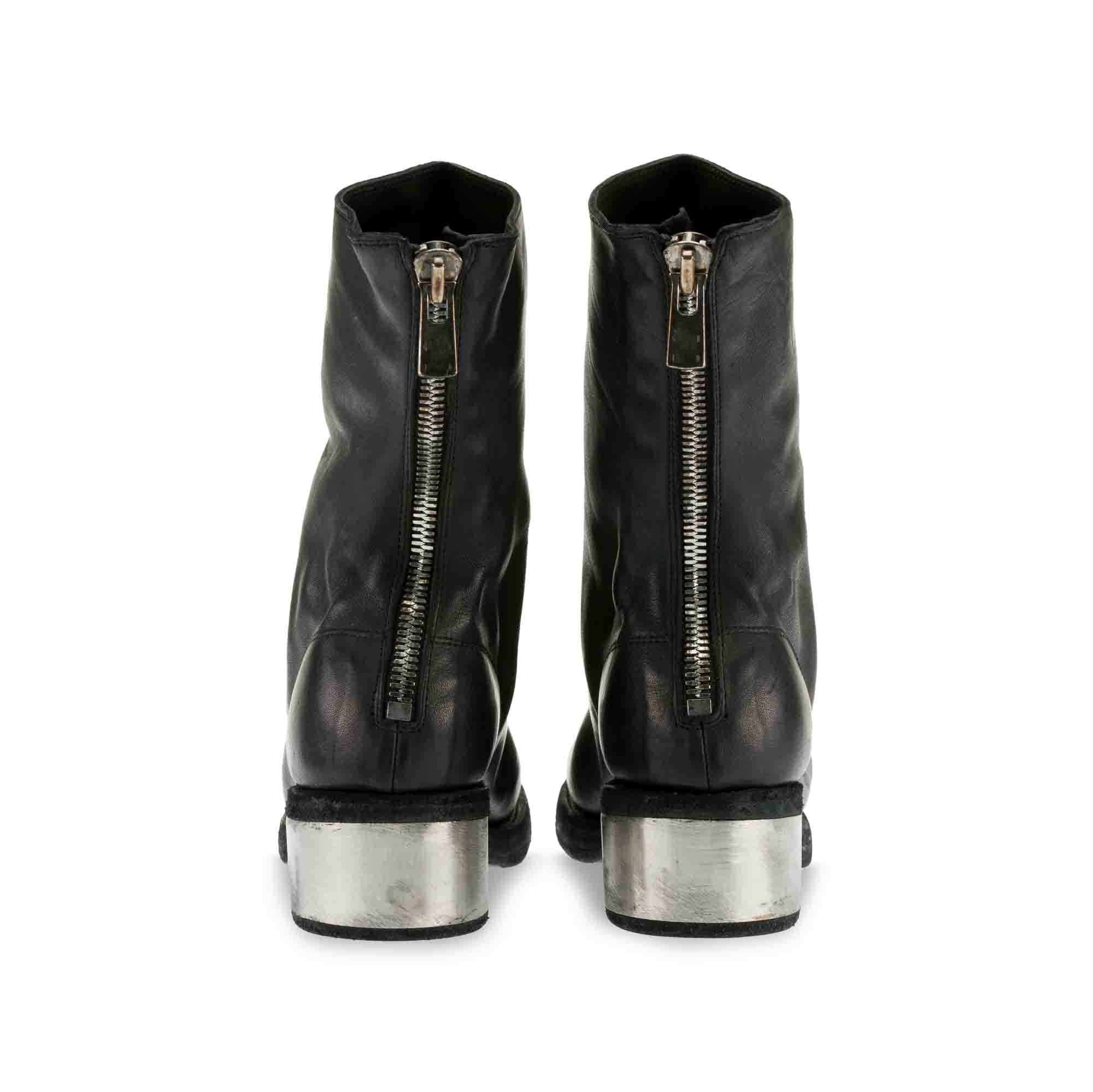BACK ZIP MID BOOTS, METAL HEEL – GUIDI