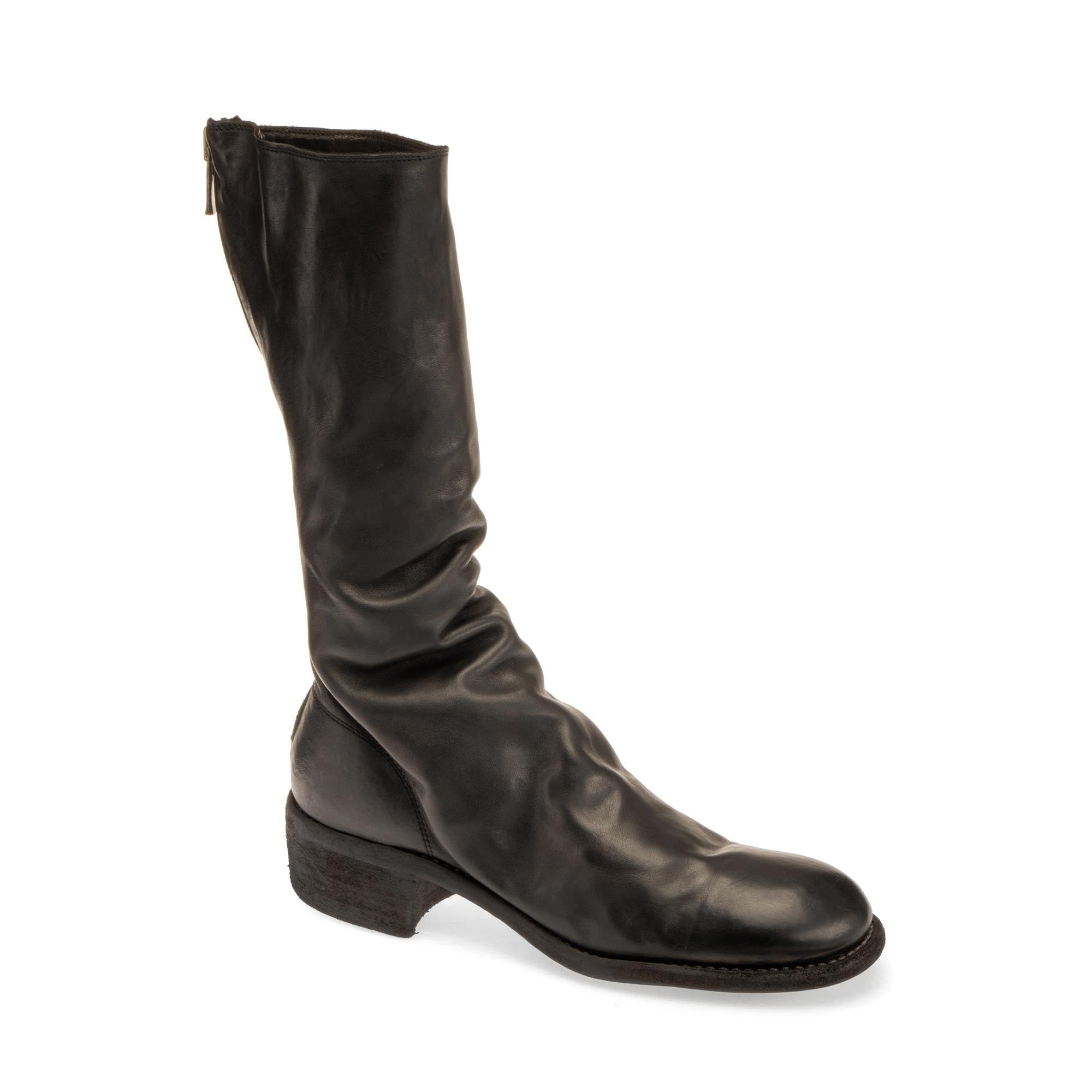 BACK ZIP HIGH BOOTS – GUIDI