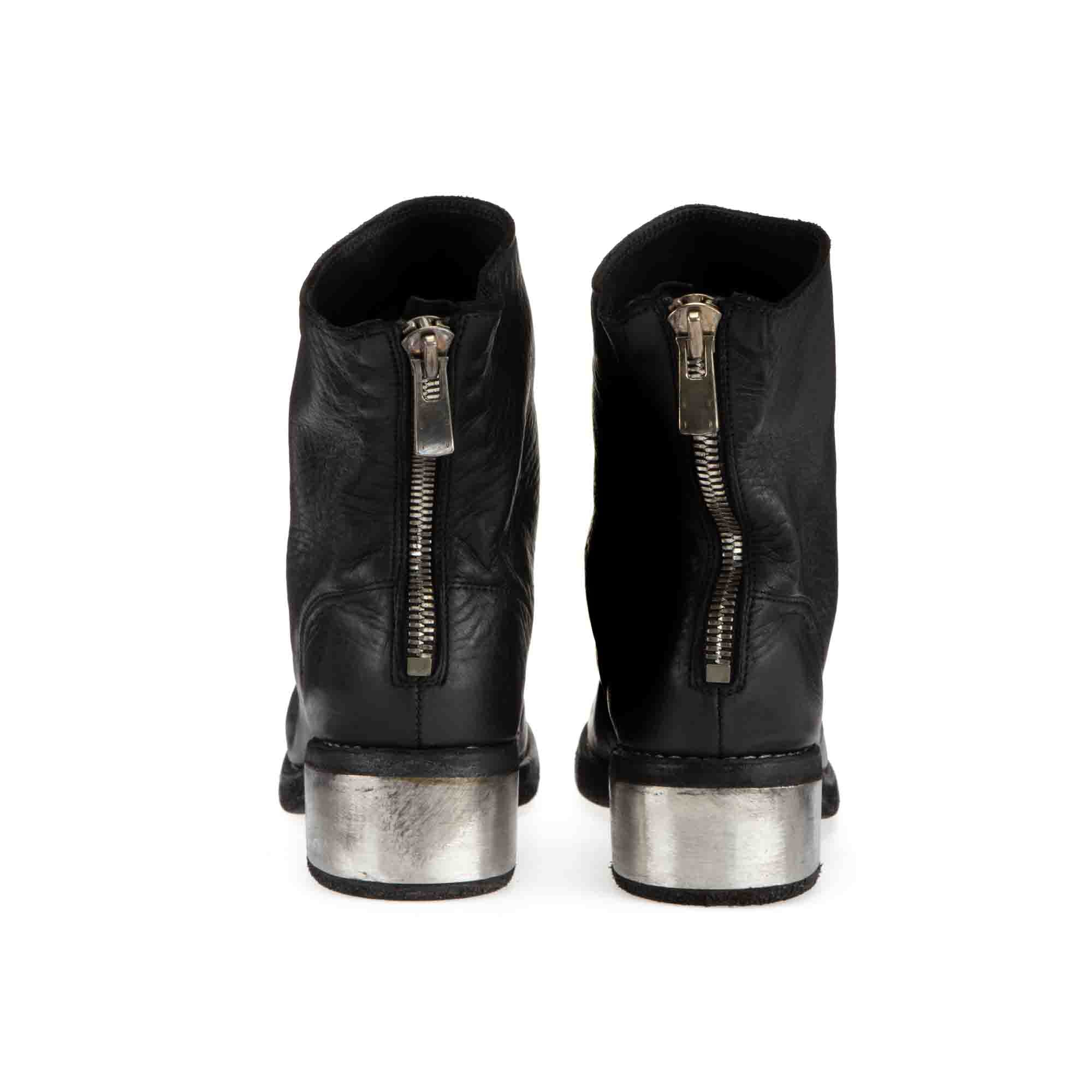BACK ZIP BOOTS, METAL HEEL – GUIDI