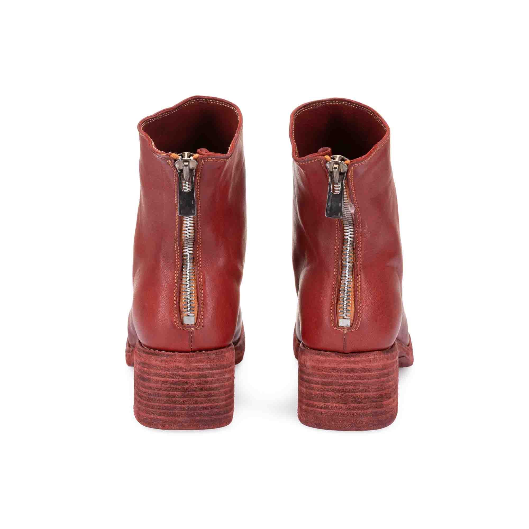 SQUARE TOE BACK ZIP BOOTS