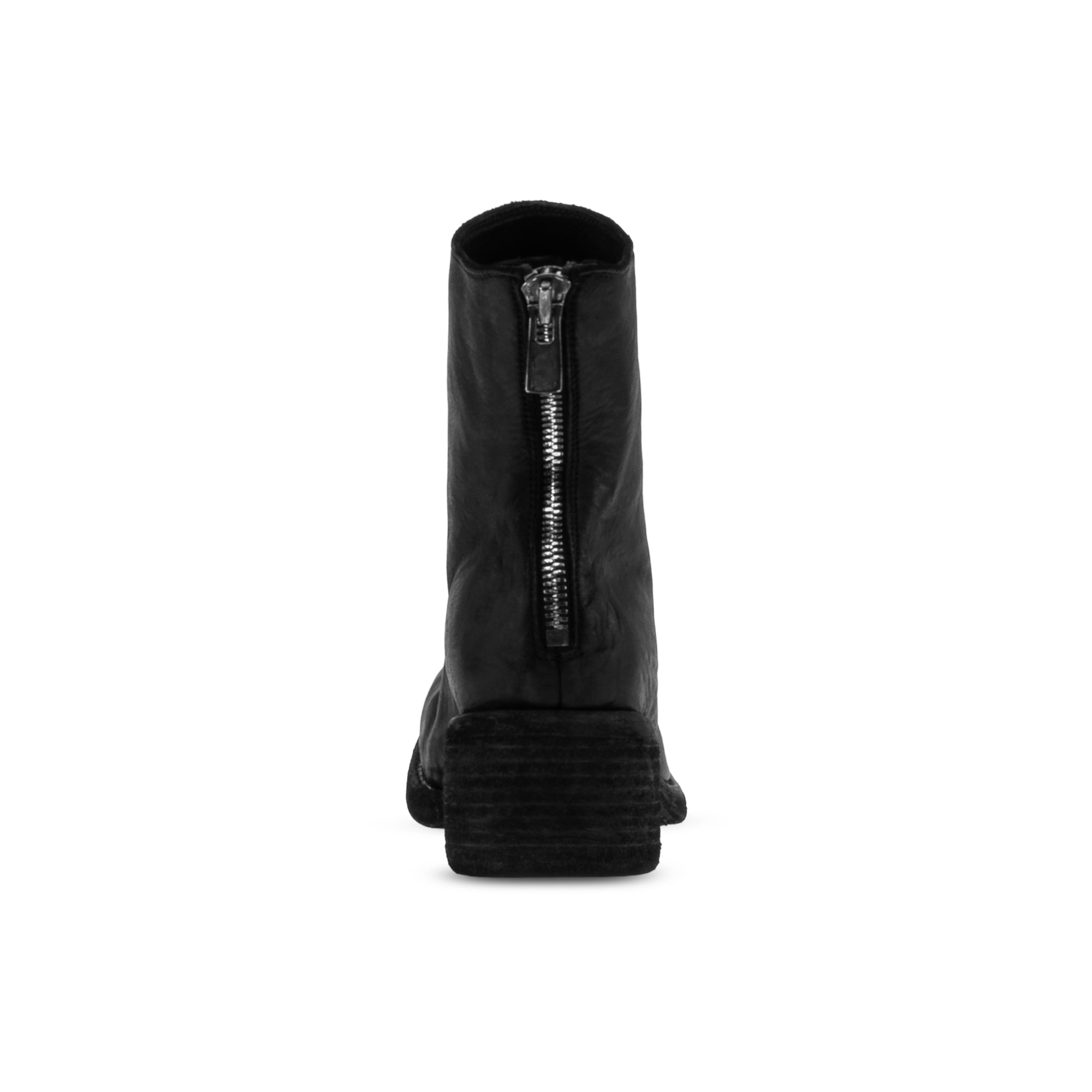 SQUARE TOE BACK ZIP BOOTS