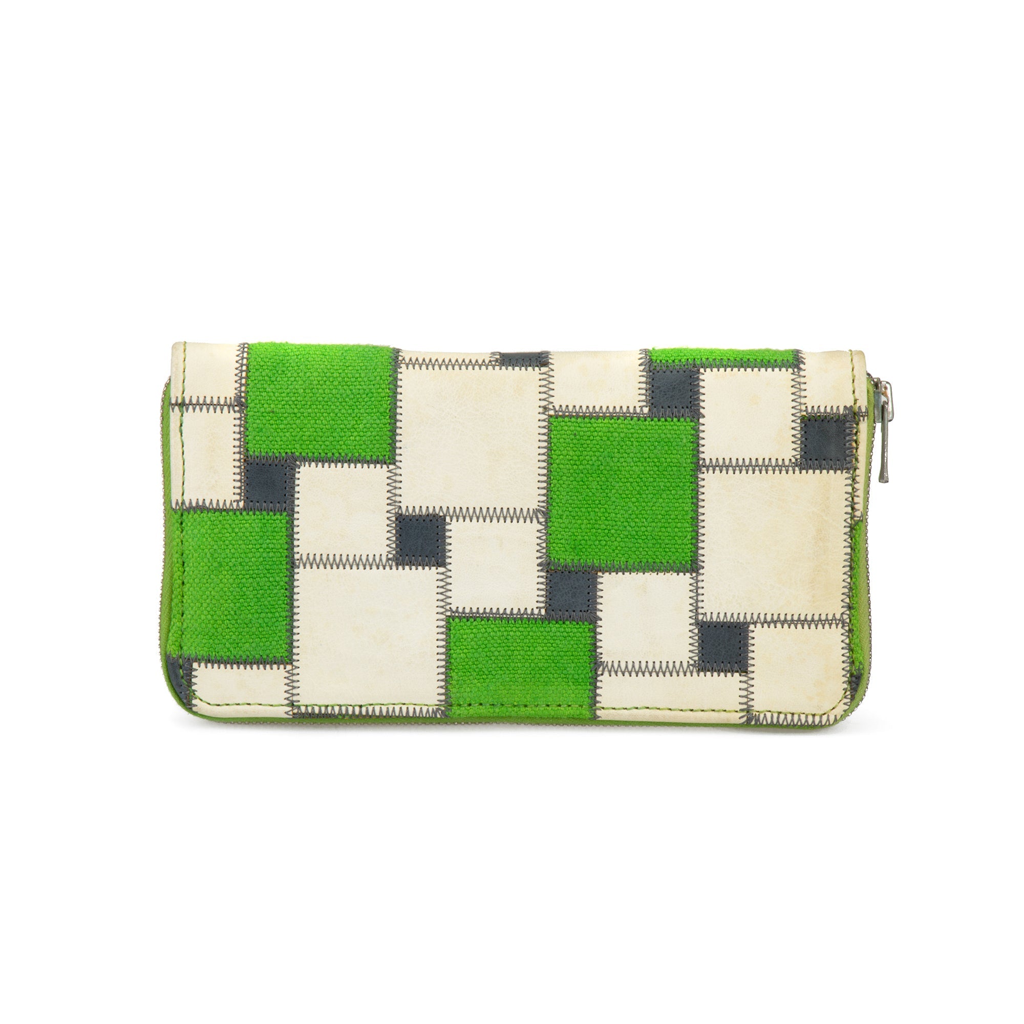ZIPPERED PATCHWORK WALLET
