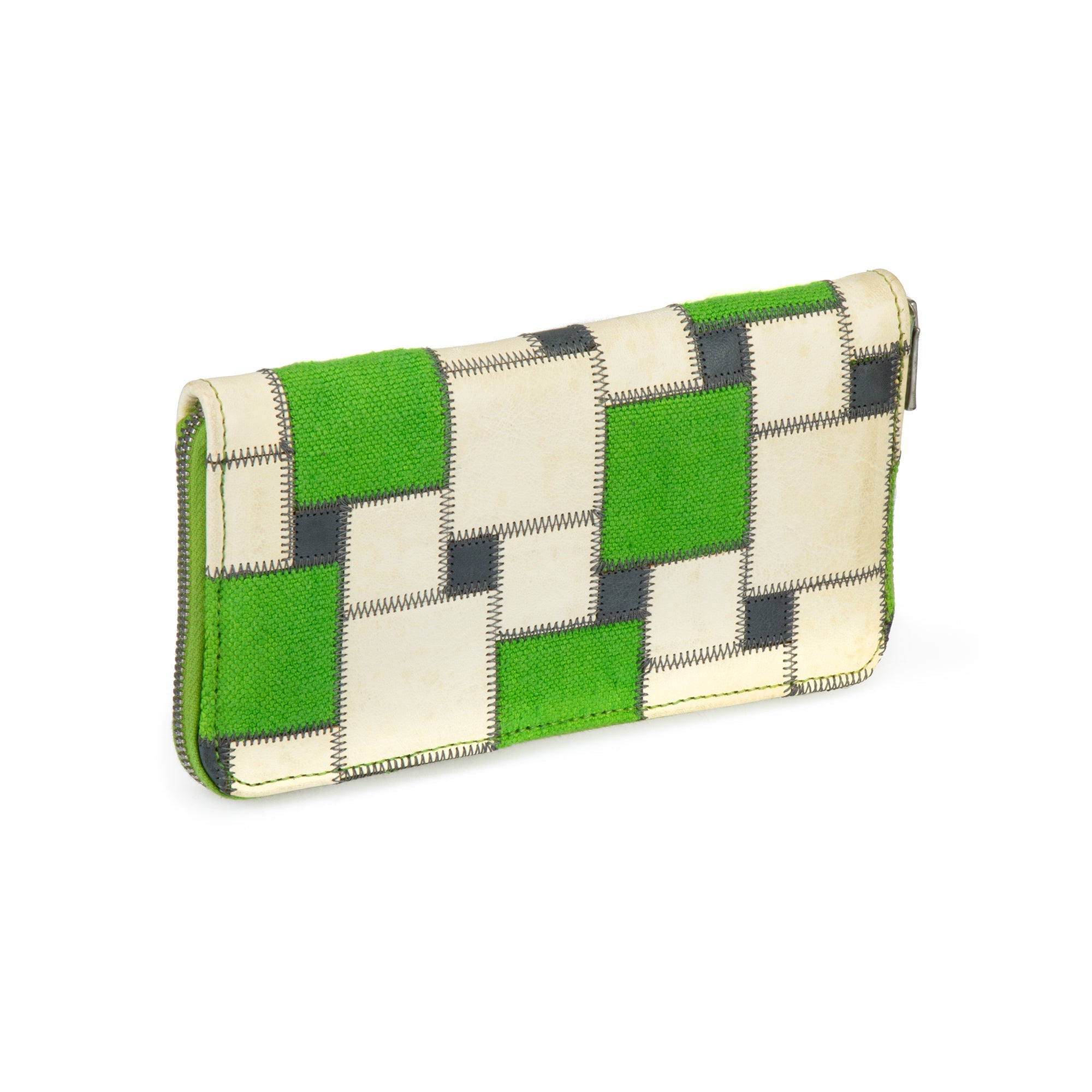 ZIPPERED PATCHWORK WALLET