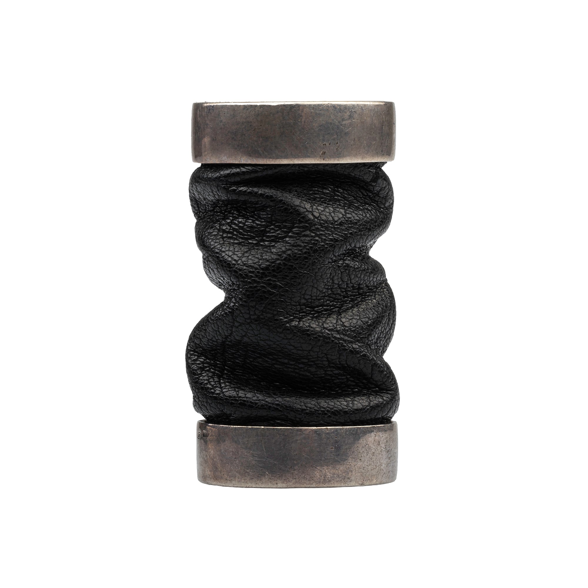 RING WITH LEATHER DETAILS