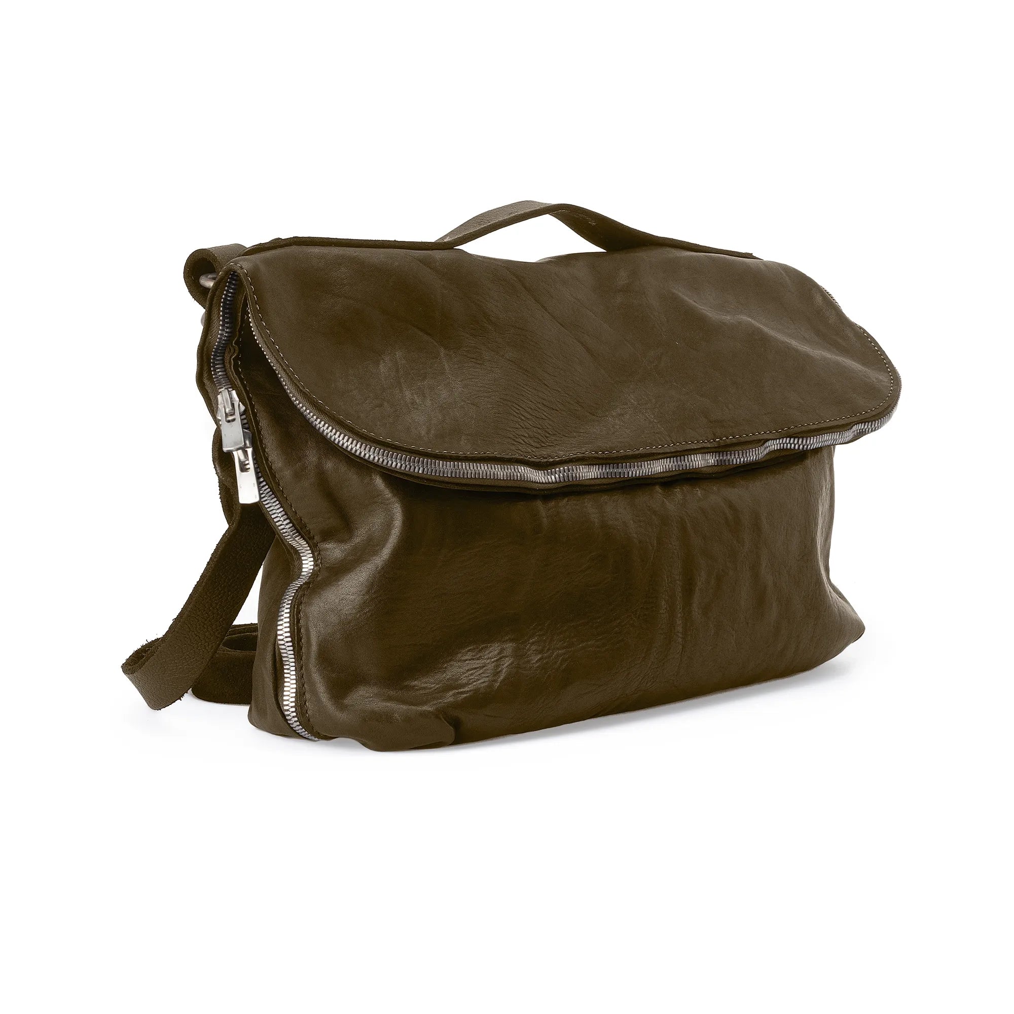 LEATHER MESSENGER BAG