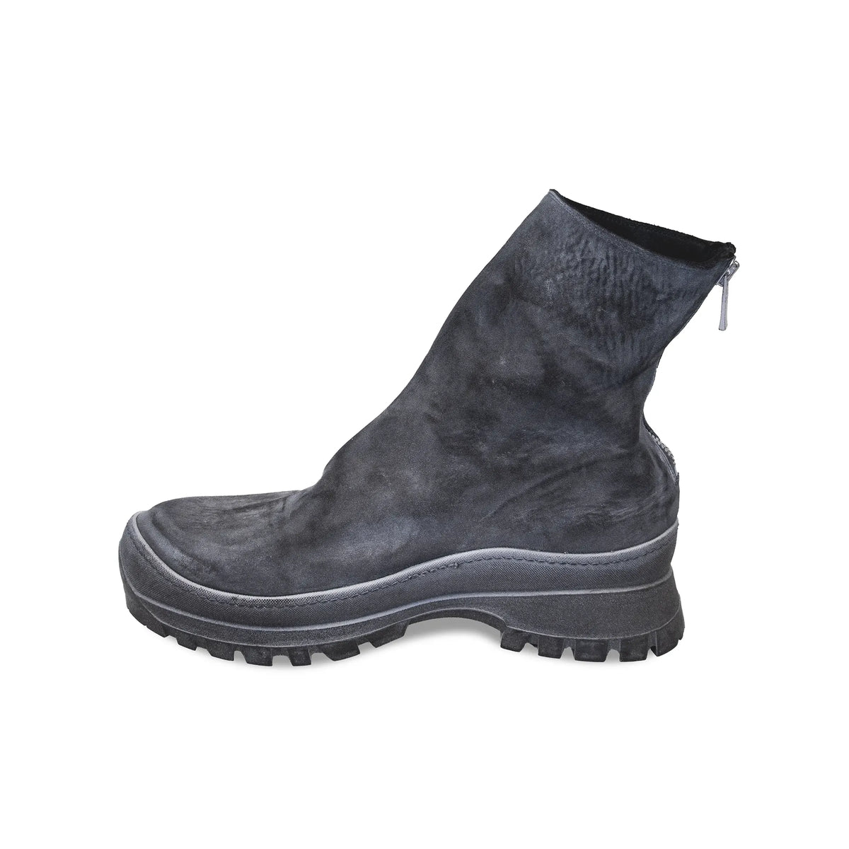 BACK ZIP LOW BOOTS