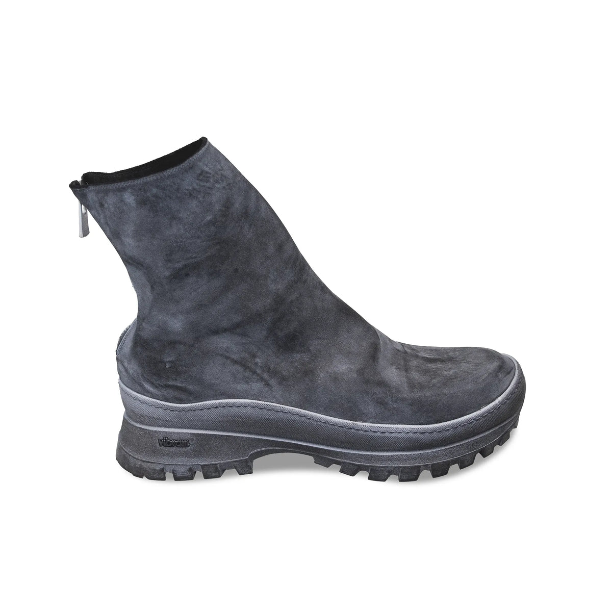 BACK ZIP LOW BOOTS